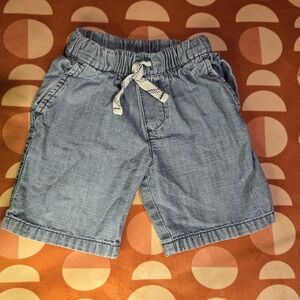 Carter's Light Blue Pull-On Denim-Style Shorts